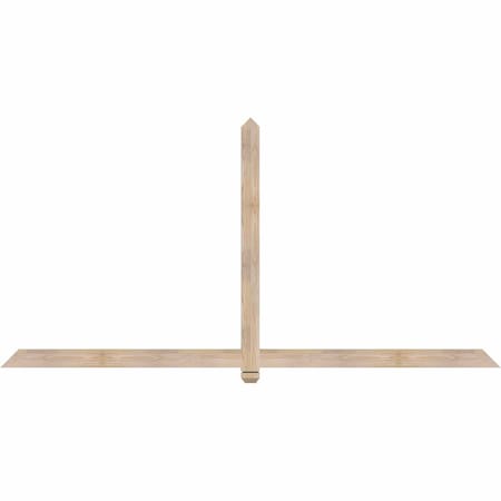 Ekena Millwork Eugene Smooth Timber Gable Bracket, Douglas Fir, 96"W x 48"H x 1 1/2"D x 3 1/2"F, 12/12 Pitch GBW096X48X0204EUG00SDF